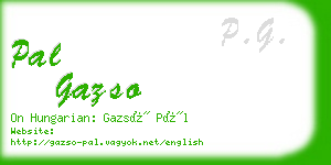 pal gazso business card